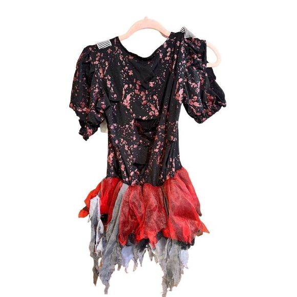 Spirit Halloween Girls Killer Clown Costume Dress Size M Multicolor - Picture 1 of 2
